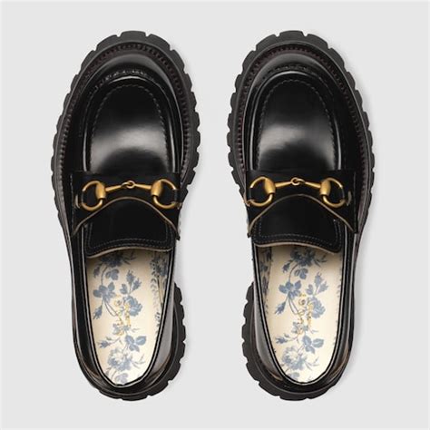 gucci black suede lug sole loafers|gucci lug sole loafer women's.